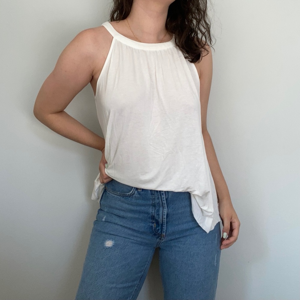 Urban Outfitters Ecote White High Neck Blouse